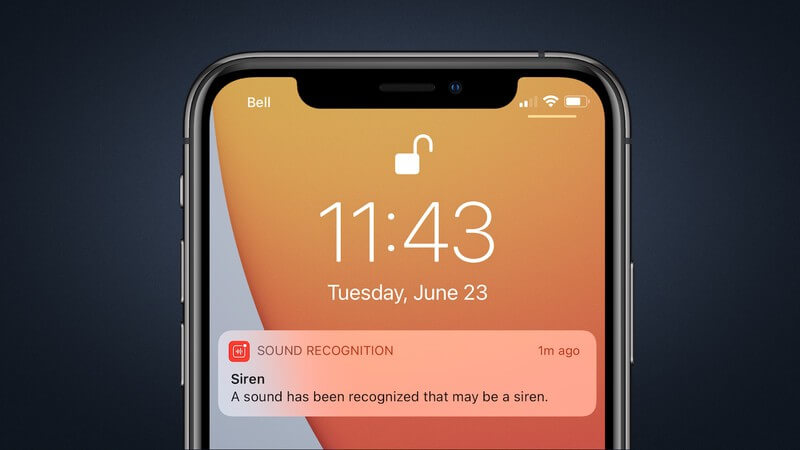 iOS 14 Sound Recognition Notification