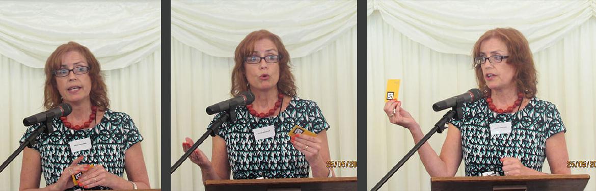 Helen Lansdown, CEO of Deafax, speaking at the Decibels Year of Sound event at the House of Lords
